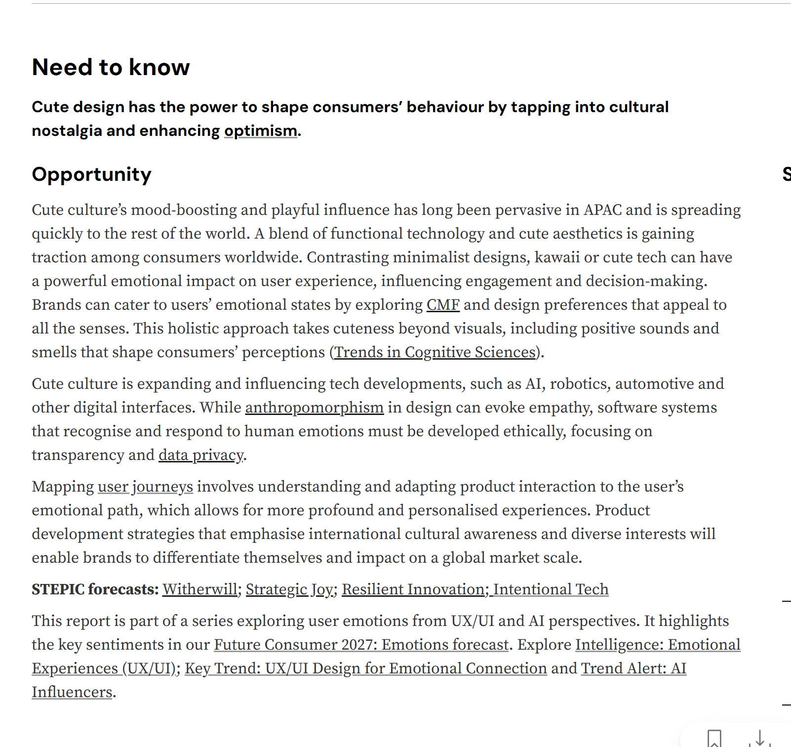 This category explores how “cute design” influences consumer behavior through cultural nostalgia and optimism, integrating functional technology with emotional aesthetics across AI, robotics, wearables, and other fields to create more emotionally resonant user experiences.
It uniquely expands “cuteness” beyond the visual realm into multisensory experiences (touch, sound, scent), establishing global emotional connections through anthropomorphism and affective response technologies; while maintaining ethical transparency and data privacy, balancing “warmth” with “technology.”
Example: Beauty tech brand GESKE (Germany) collaborated with Hello Kitty (Japan) to infuse adorable elements into cleansing tools, eye massagers, facial lifters, mask enhancers, and facial misters.
Globally, 23% of adults felt lonely for most of the previous day. (2023)
This data indicates that “emotional engagement” influences user interaction and purchasing behavior more than mere aesthetics. Therefore, in 3D-printed wearable projects, I prioritize rounded shapes, comfortable textures, and materials/forms that convey positive emotions. This ensures devices not only look appealing but also “make people feel healed.”